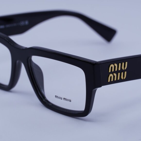 Miu Miu MU02XV 1AB1O1 Eyeglasses Black 52mm Rectangle Frame - Picture 4 of 10